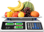 88lb/40kg Price Computing Scale, Digital Price Computing Scale with Stainless Steel Large Platform, Weight Food Kitchen Scale with Dual LCD Display for Farmers Market, Retail Outlets, Meat Shop, Deli