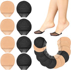 Ball of Foot Cushion Socks, 10 Pairs No-Show Liner Half Sock Non-slip Seamless Sandal Flat Sock Reusable Toe Topper Cover Socks with Padding for Women Girls Flats High Heels