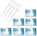 RAZOKO Dental Floss Picks High Toughness Professional Toothpicks Sticks 6-Pack(300pcs) with Portable Case and Dental Picks Perfect for Family,Hotel,Travel