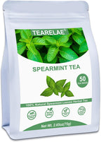 TEARELAE - Spearmint Tea - 1.5g x 50 Count - 100% Pure Spearmint Leaves - Non-GMO - Naturally Caffeine-free Herbal Tea - Support Digestion & Natural Breath Freshener