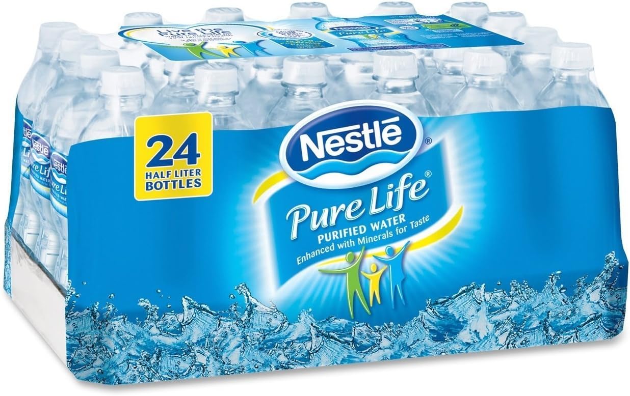 Nestlé® Pure Life® Bottled Purified Water, 16.9 oz. Bottles, 24/Case