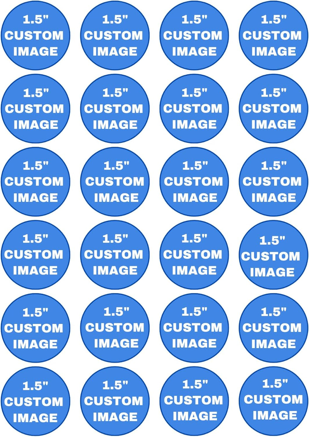 Custom Pre-cut Edible Image Cake/Cupcake Toppers (1.5" Circles (24 pcs))
