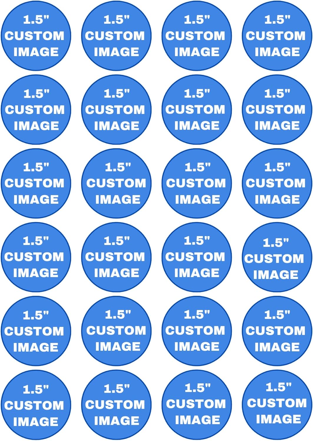 Custom Pre-cut Edible Image Cake/Cupcake Toppers (1.5" Circles (24 pcs))