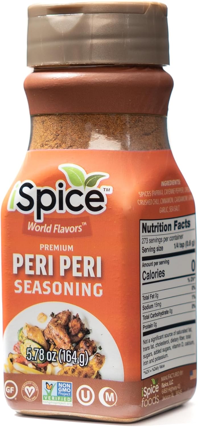 iSpice - PERI PERI SEASONING/PIRI PIRI SEASONING World Flavor Super Spice Blend | All Natural | Ready to use as is | No preparation is necessary