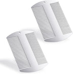 2 Pcs Metal Hair Combs for Women Stainless Steel Beard Mustache Comb Anti-Static Dual-Action Beard and Hair Wallet Comb Credit Card Size for Grooming on the Go Gift(Silver)