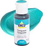 ENCO Food Coloring Gel Turquoise 1.41 oz (40g) Concentrated, Vegan