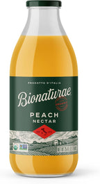 Bionaturae Organic Peach Nectar - Peach Juice, Peach Nectar Juice, Non-GMO, USDA Certified, No Sugar Added, No Preservatives, Organic Peach Nectar, Made In Italy - 25.4 Oz