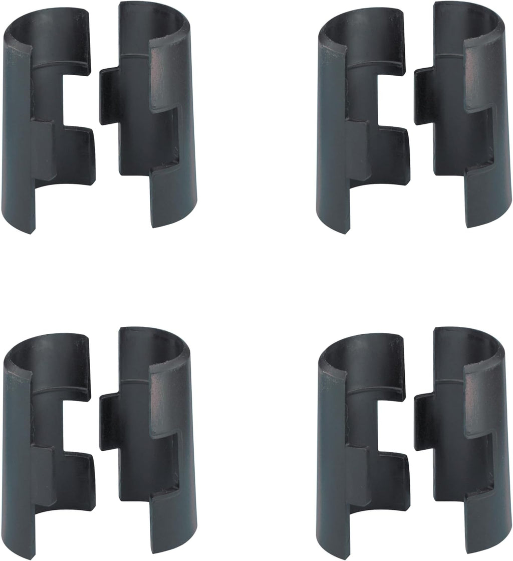 Metro 9985 Replacement Plastic Split Sleeves - Pack of 4 Wire Shelf Clips for Super Erecta Industrial Wire Shelving - Black
