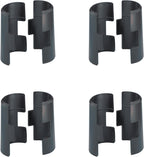 Metro 9985 Replacement Plastic Split Sleeves - Pack of 4 Wire Shelf Clips for Super Erecta Industrial Wire Shelving - Black