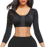 FeelinGirl Arm Shaper for Women Post Surgery Arm Lipo Compression Sleeves Slimming Arm Faja Front Closure Shapewear Bra