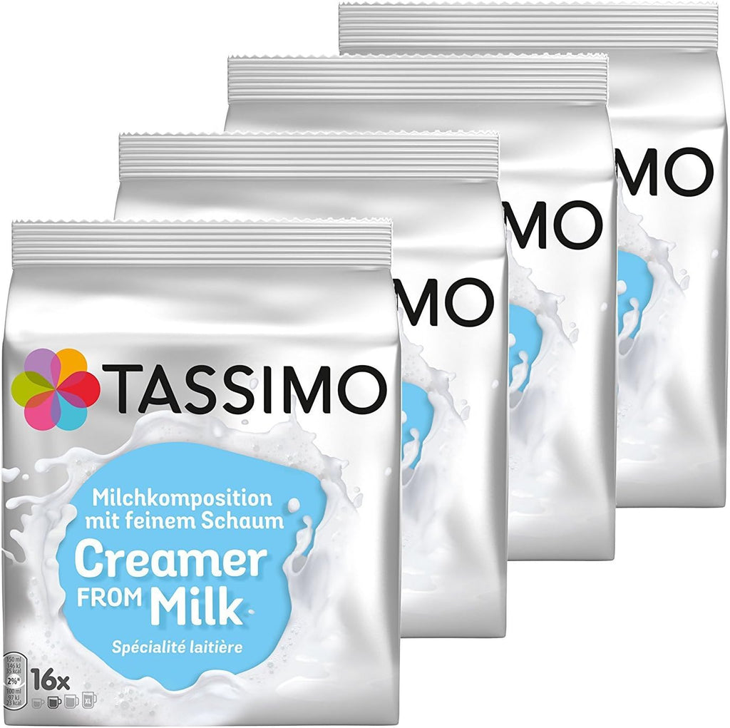 Tassimo Milk Creamer, Pack of 4, 4 x 16 T-Discs
