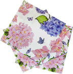 40Pcs Hydrangea Napkins Paper Flower Cocktail Beverage Disposable Flowers Butterfly Dessert Napkin for Spring Summer Floral Wedding Birthday Tea Party 6.5"