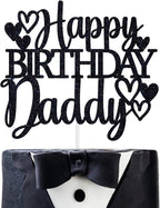 Happy Birthday Daddy Cake Topper - Happy Father's Day, Best Dad Ever, Gift for Father's Birthday Party Decoration Supplies