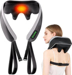 6D Neck Massager for Pain Relief Deep Tissue, Kneading Shiatsu Neck and Shoulder Massager with Heat,Cordless Massager for Back and Shoulder Pain, Mothers Day Gifts for Women Fathers Day Men