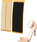 12Pcs Black Beige Foam Heel Strap Cushion Insert Self-Adhesive Shoe Back Strips Liners Grips Pads Tapes Stickers for Loose Shoes Sandals High Heels