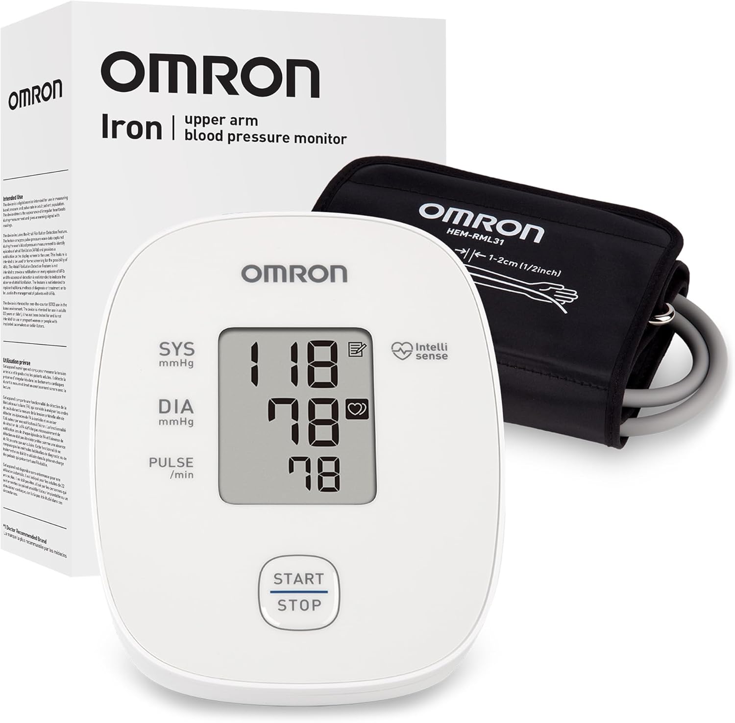OMRON Iron Blood Pressure Monitor for Home Use & Upper Arm Blood Pressure Cuff - #1 Doctor & Pharmacist Recommended Brand - Clinically Validated