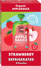ONCE UPON A FARM Organic Strawberry Applesauce Multipack, 12.8 OZ