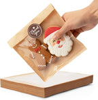 Bake Choice 100PCS Cookie Bags with Seal, 5.7x6.5 Inch Individual Cookie Packaging Bags for Gift Giving, Heat Sealable & Grease Proof Bakery Bag with Window, Baked Goods Packaging