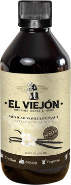 Mexican Vanilla Extract- El Viejon (250 ml/8.3 Fl Oz) Dark