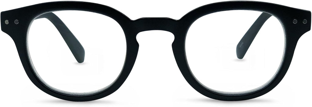 In Style Eyes Focus Pocus Retro Panto Reading Glasses - Classic Round Keyhole Bridge Readers for Men and Women