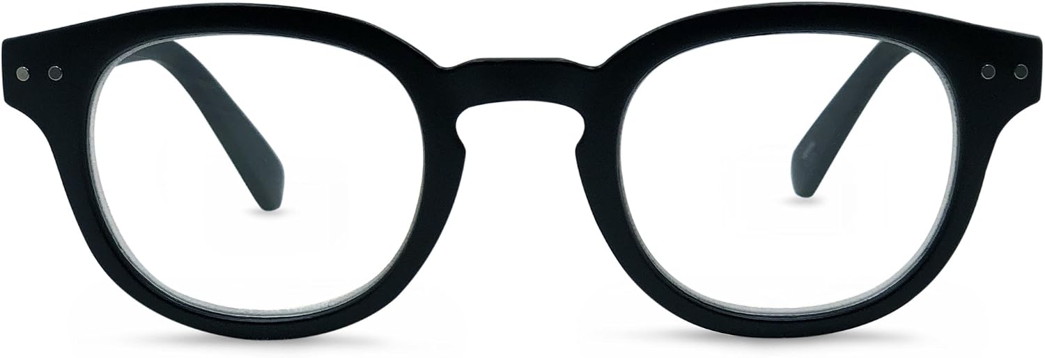 In Style Eyes Focus Pocus Retro Panto Reading Glasses - Classic Round Keyhole Bridge Readers for Men and Women