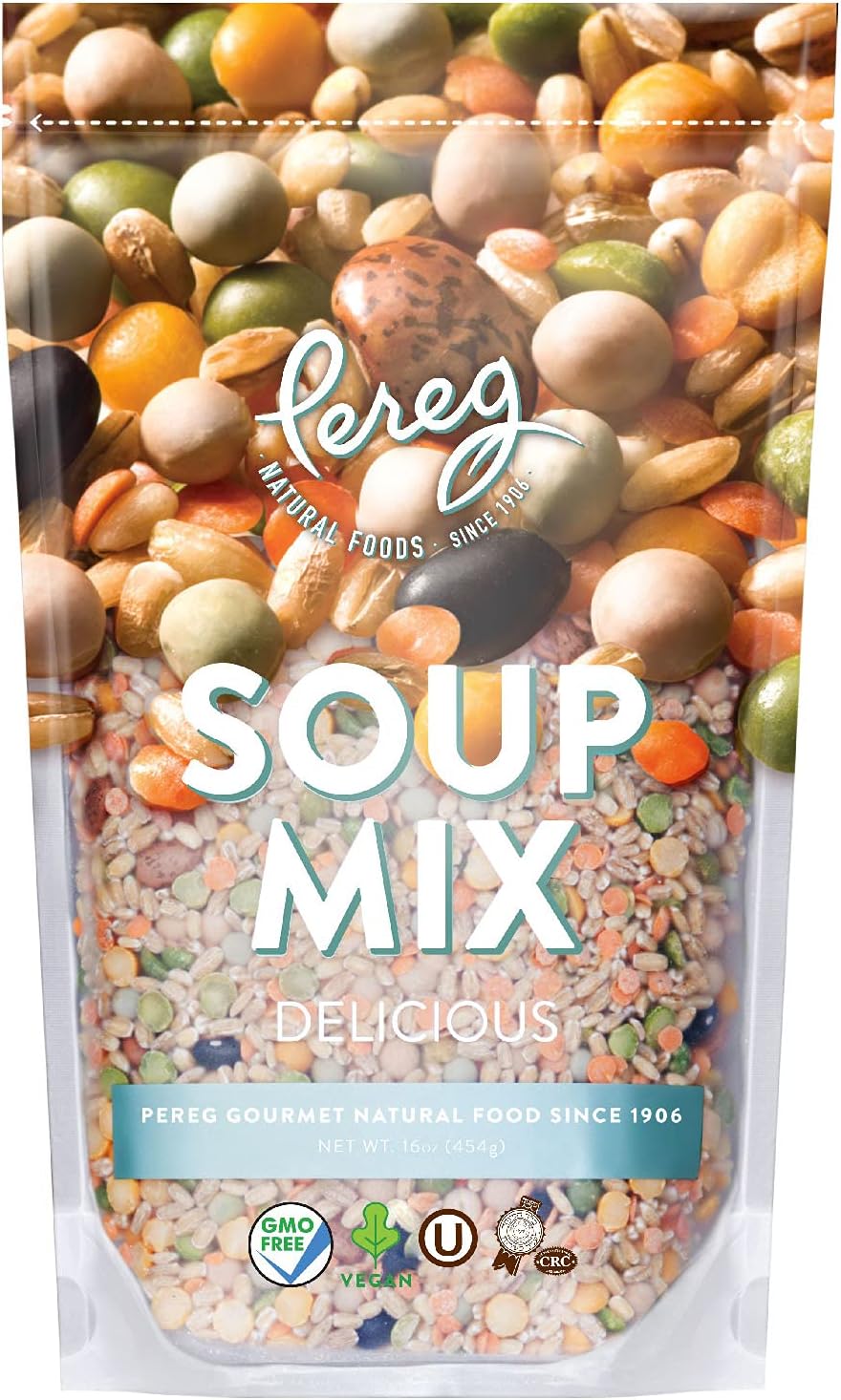 Pereg Natural Foods Soup Mix, Peas, Beans, Lentils, Kosher, Natural, 1lb