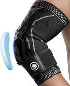 Elbow Compression Sleeve for Tendonitis , Bursitis Elbow Pad Brace – Elbow Brace with Side Springs & Foam Padding for Olecranon Joint Pain, Arthritis, Bursa Protection, Men & Women (Black, Large)
