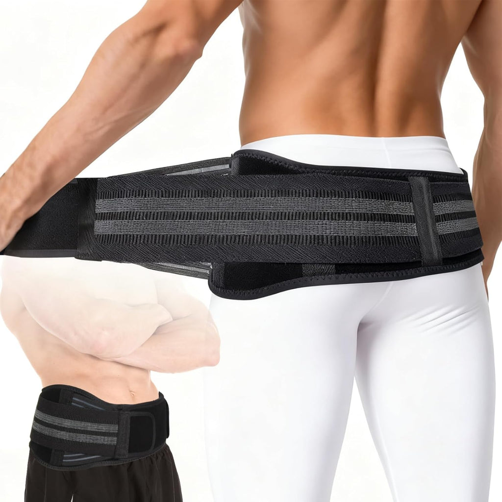 Powerful SI Joint Belt for Women and Men,Adjustable Sacroiliac Belt for Relief Sciatic,Pelvic,Lower Back,Leg and Sacral Nerve Pain,Strong Hip Brace for Trochanteric Bursitis,Sacrum Pain(Large)