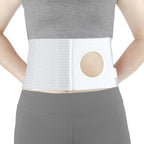 Adjustable Ostomy Hernia Belt - Breathable Stoma Support Belt for Colostomy & Ileostomy Bag Holder - Post Operative Care, Fit for Men & Women (XL)