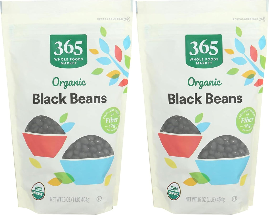 365 by Whole Foods Market, Organic Black Beans, 16 Ounce (Pack of 2)