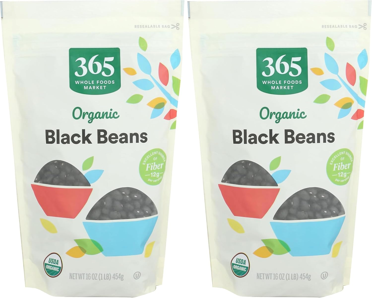 365 by Whole Foods Market, Organic Black Beans, 16 Ounce (Pack of 2)