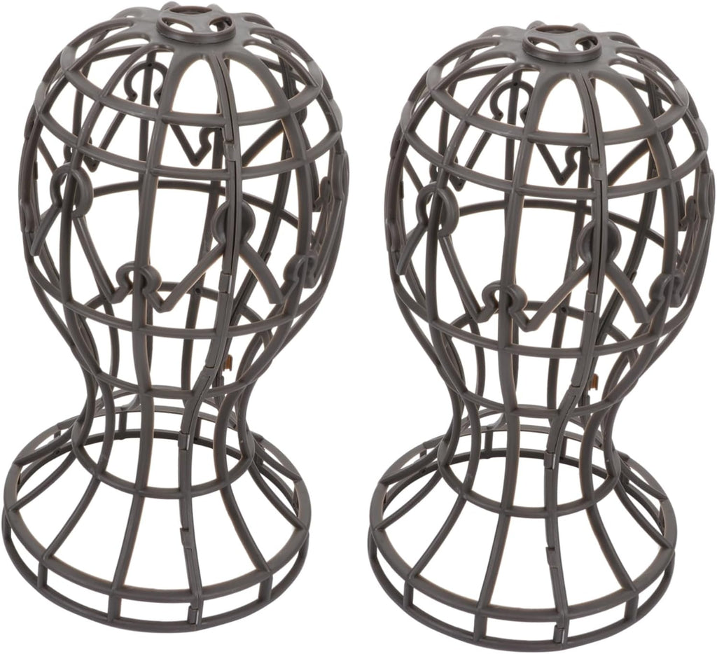 2Pcs Portable Wig Head Stand Holder for Hair Styling and Display Essential Beauty Accessories for Home Salon and Travel Use