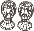 2Pcs Portable Wig Head Stand Holder for Hair Styling and Display Essential Beauty Accessories for Home Salon and Travel Use