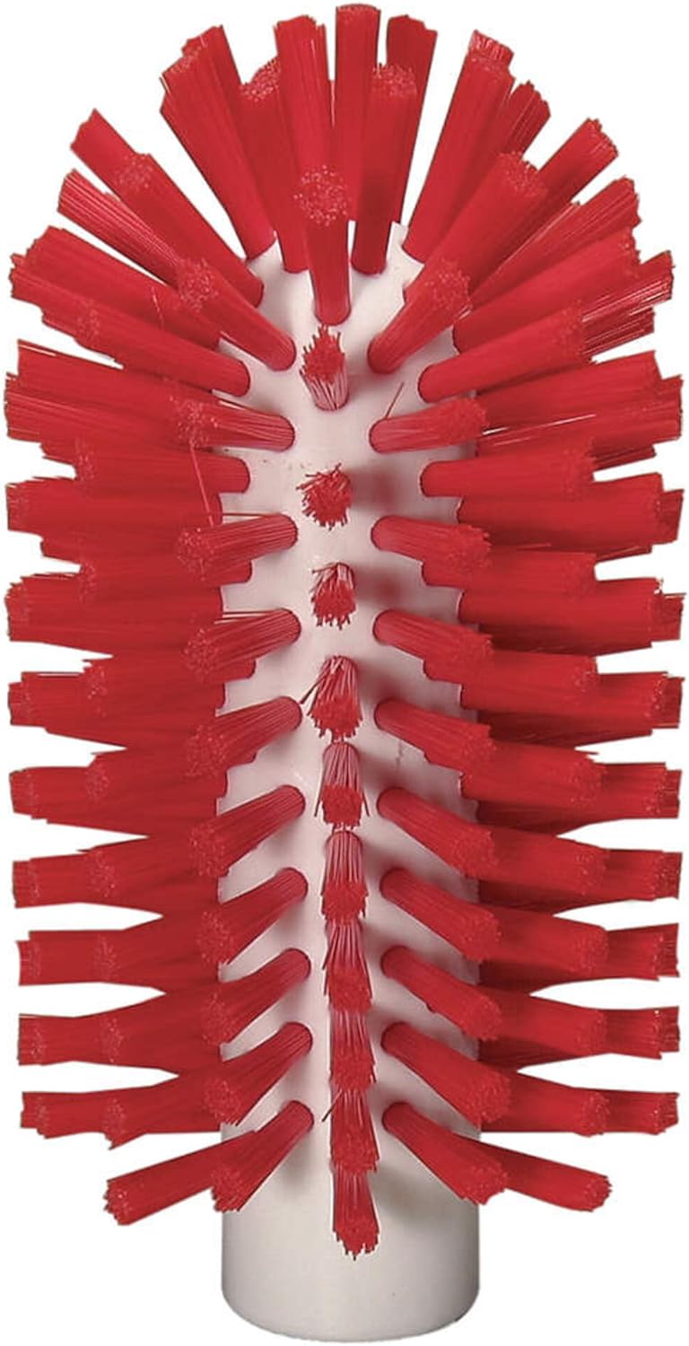 Vikan 5380-77-4 Stiff Tube Brush, Polyester, 3-3/32" x 6" OAL, Red