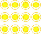Sunshine Edible Cake Decorations, Here Comes the Son Cookie Decor, Sunshine Baby Shower Decorations, First Trip Around The Sun Edible Cupcake Toppers, Space Cake Topper, 48 x 3cm / 1.18 inch