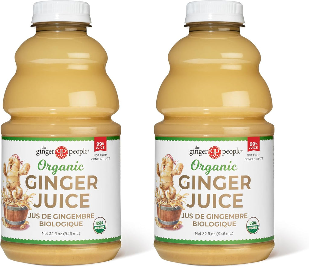 99% Pure Organic Ginger Juice by The Ginger People – Digestive Health, Premium Quality, 32 Fl Oz Bottle (Pack of 2)