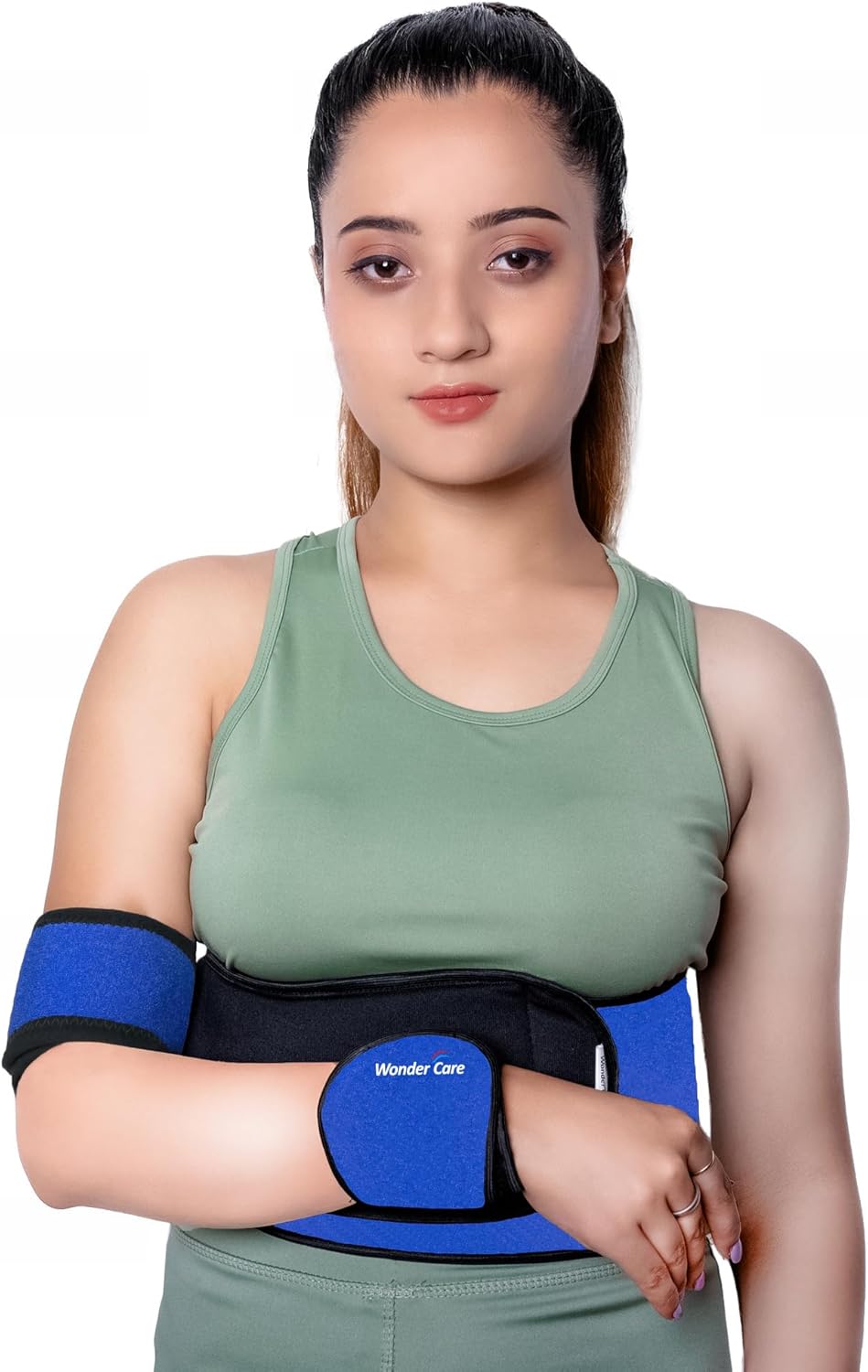 Wonder Care Left Right Shoulder Immobilizer Arm Sling Elastic Brace for Clavicle Collar Bone Dislocation Subluxation Shoulder stabilizer Compression Brace After Rotator Cuff Surgery
