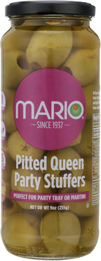 Mario Camacho Foods Pitted Queen Party Colossal Olives, 9 Ounce