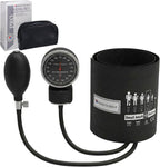 Adult Pro Aneroid Sphygmomanometer – Size 10 (7.5"–10.5") Black Cuff, Manual Blood Pressure Monitor, Reusable, Dial Display, Latex-Free, Includes Leatherette Carrying Case – 1 Count