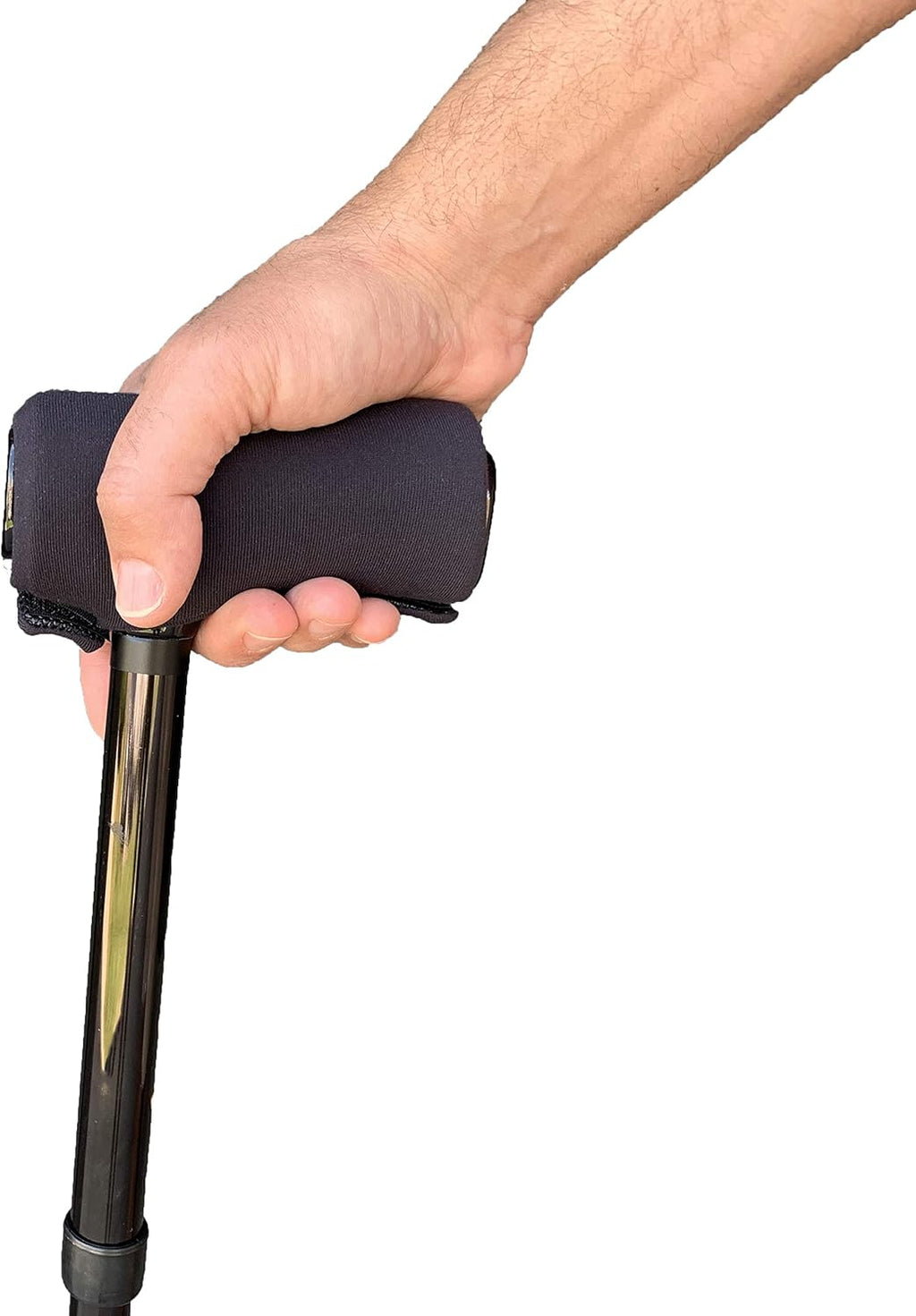 T-Handle Cane Pad – Crutcheze Premium Foam Grip Cover for Walking Canes – Soft Handle Cushion for Arthritis, Injury, Seniors – Black Mobility Accessory – Designed in USA