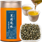 Yuexi Jasmine Green Tea Jasmine Dragon Pearls Tea Loose Leaf Chinese Green Tea Sweet Aroma 茉莉花茶 特级 茉莉龙珠 绿茶 花茶 5.3oz/150g