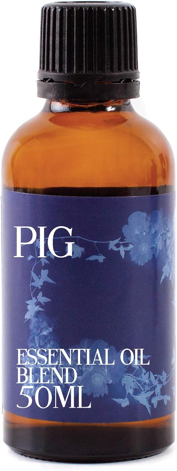 Mystix London | Pig - Chinese Zodiac Essential Oil Blend 50ml - for Diffusers, Aromatherapy & Massage Blends | Perfect as a Gift | Vegan, GMO Free