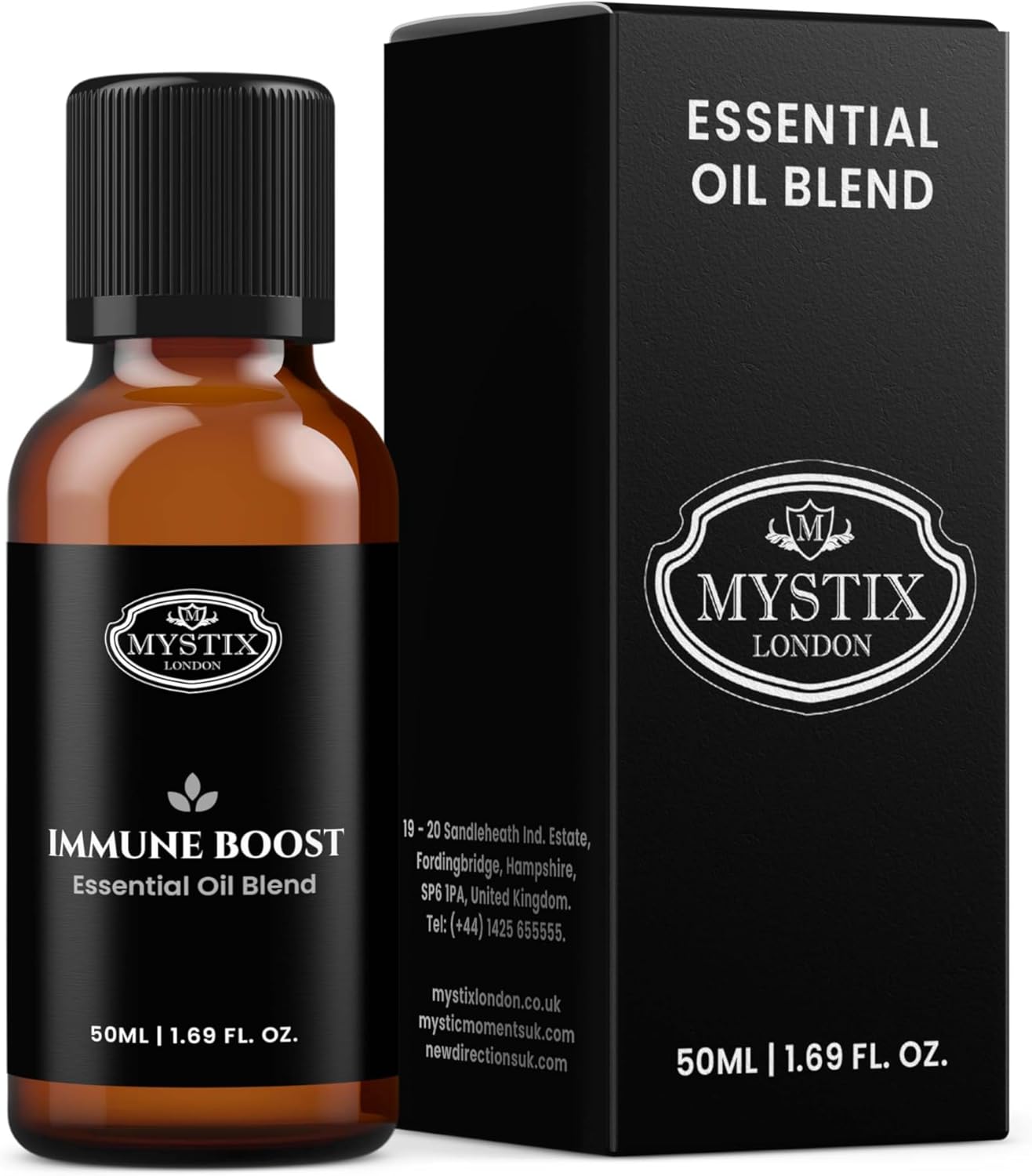 Mystix London | Immune Boost Pure & Natural Essential Oil Blend 50ml - for Diffusers, Aromatherapy & Massage Blends | Perfect as a Gift | Vegan, GMO Free