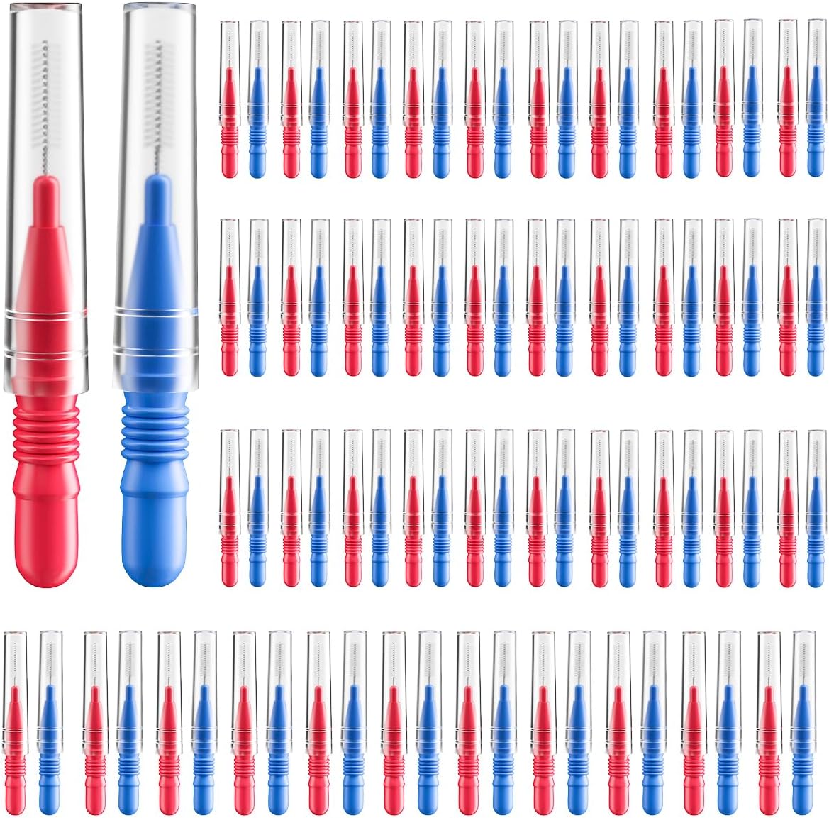 RAZOKO Interdental Brush, Flossing Head,Easy Use Tooth Cleaning Tool (88 Count)(2.5mm/3mm)