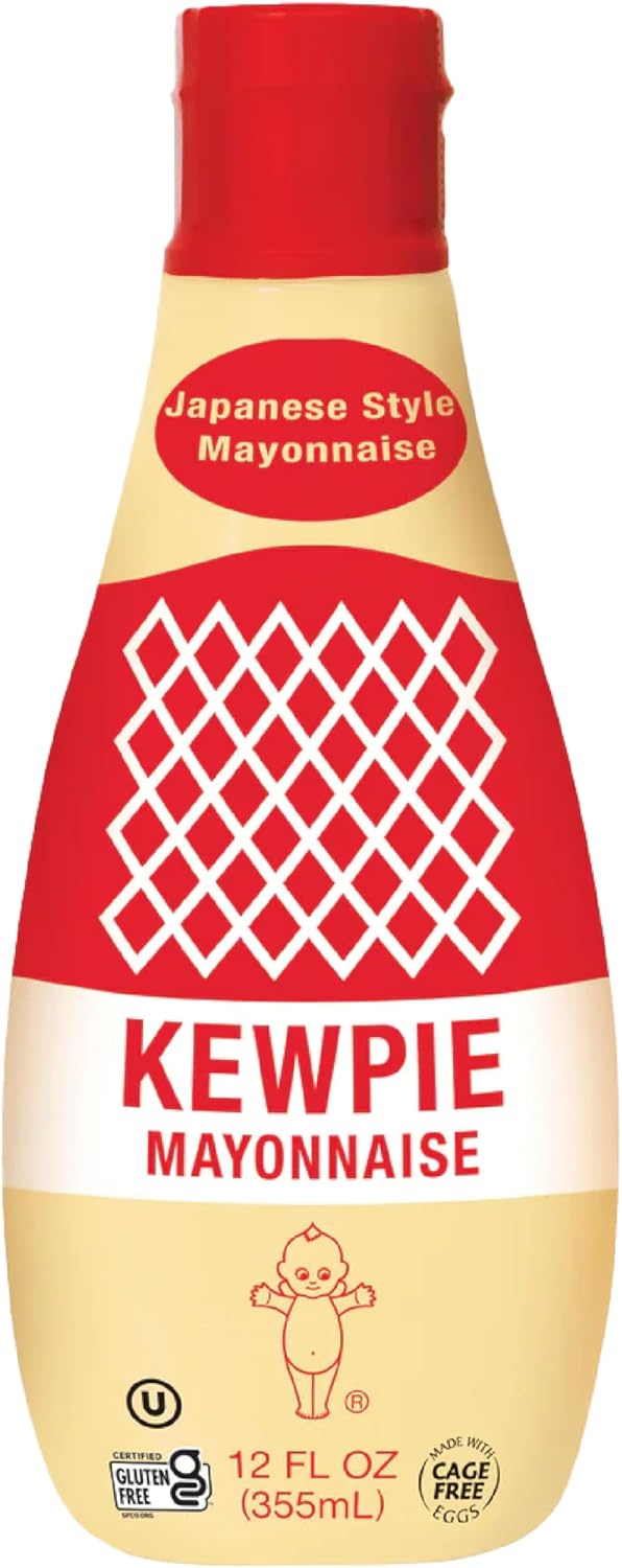 KEWPIE Mayonnaise (Product of USA), Authentic Japanese-Style Mayonnaise, Rich & Creamy Umami Flavor, Made With Cage-Free Eggs, Gluten Free, Kosher Condiment, Perfect for Sandwiches, Sushi, Salads & Dips, 12 oz
