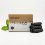 Natural Bamboo Charcoal Dental Floss Refills | Vegan, Eco-Friendly, Biodegradable, Candelilla Wax, PFAS & Plastic Free, Non-Toxic, Peppermint Essential Oil | Zero-Waste | Oral Care Set – 5x30M Spools