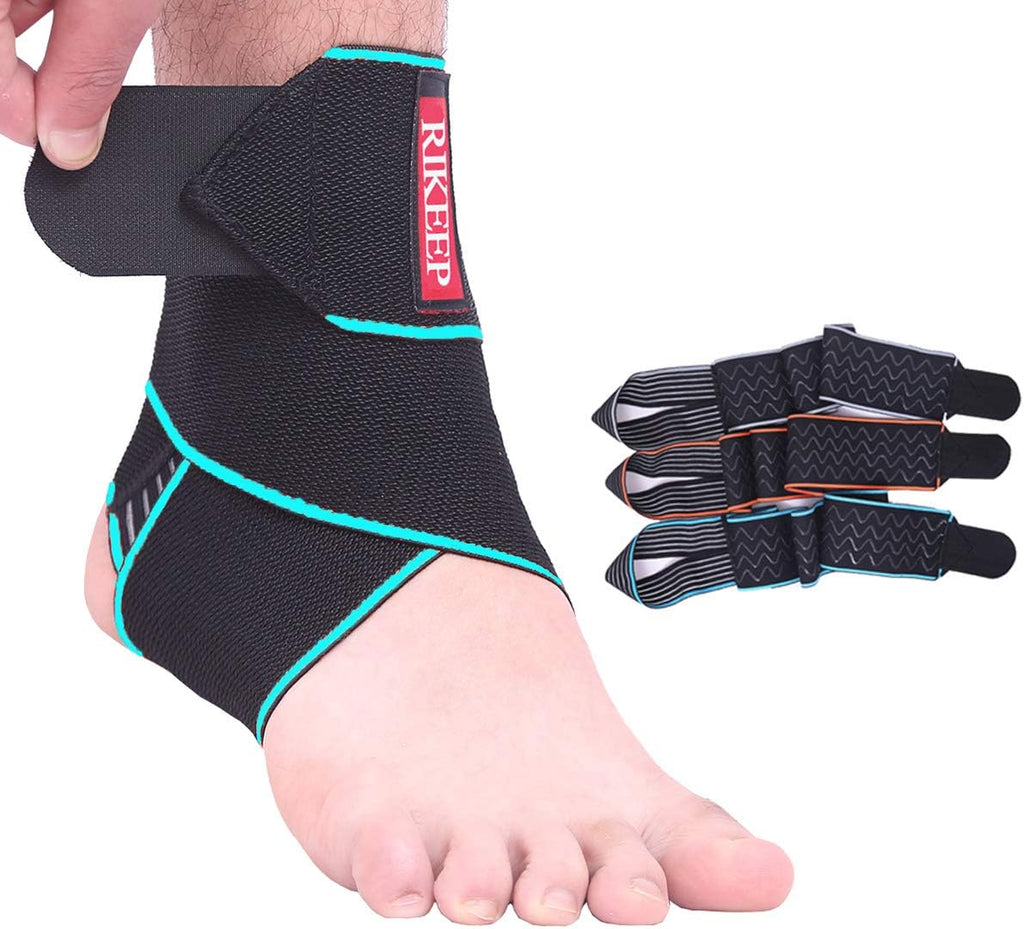 Candy Li Ankle Brace for Sprained Ankle, Ankle Support for Women & Men, Adjustable Compression Wrap Breathable Nylon Super Elastic & Comfortable for Sports– Blue