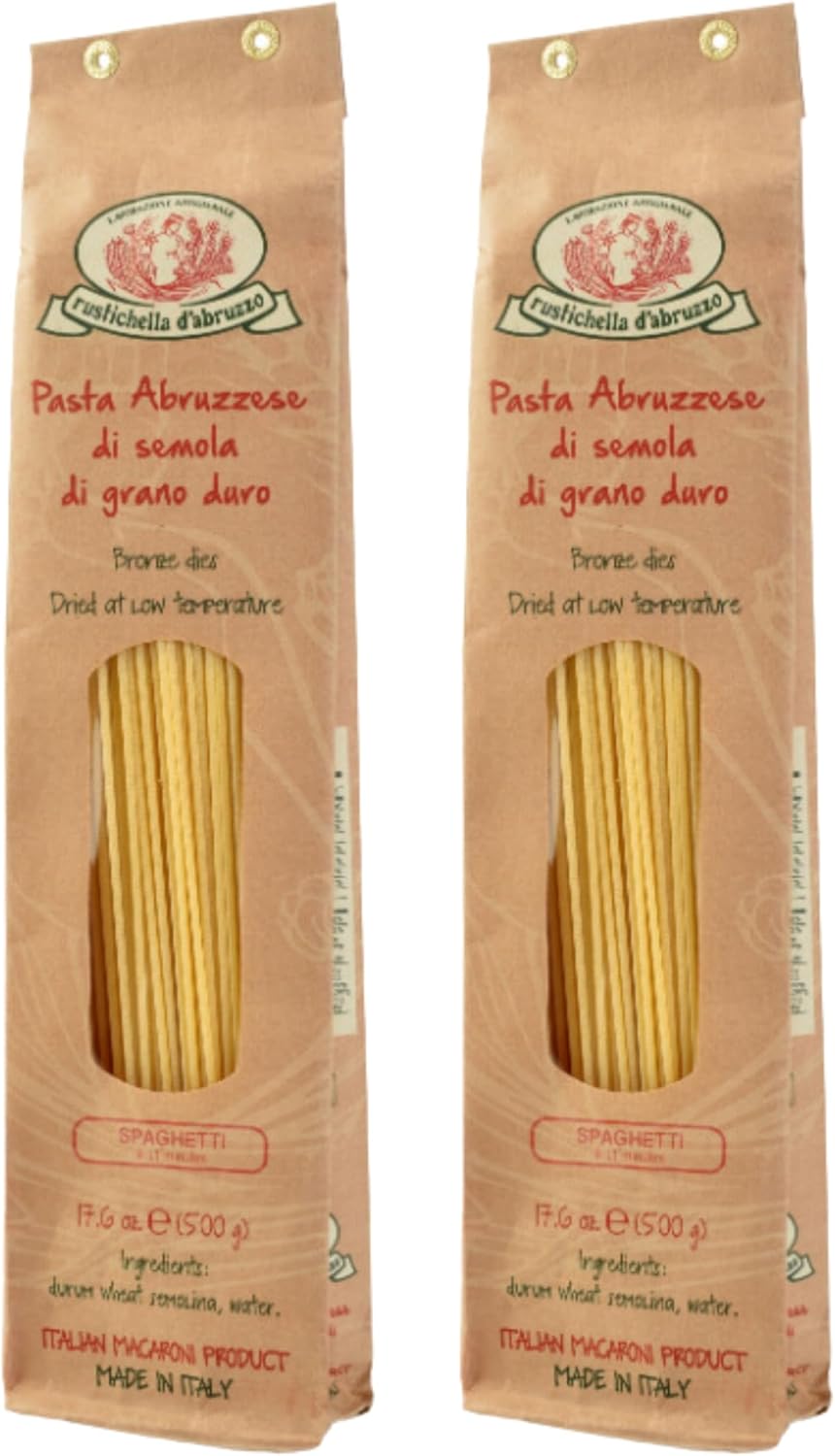 Rustichella D'Abruzzo, Spaghetti, 500g (Pack of 2)