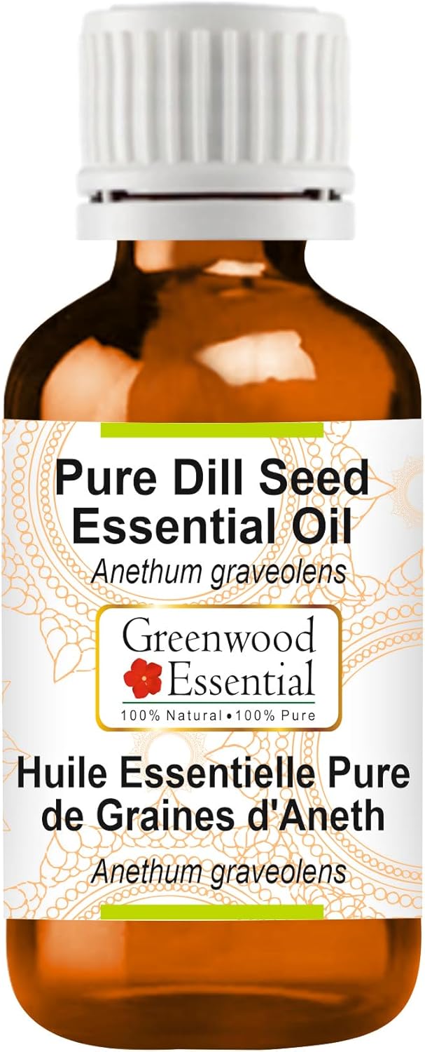 Greenwood Essential Pure Dill Seed Essential Oil (Anethum graveolens Steam Distilled 50ml (1.69 oz)