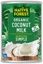 Native Forest Organic Unsweetened Coconut Milk - Canned Coconut Milk, No Guar Gum, Non-GMO Project Verified, USDA Organic - Simple, 13.5 Fl Oz (Pack of 12)